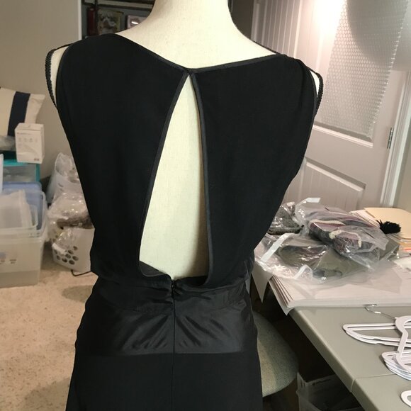 Women's Club Monaco Black Silk Sleeveless Dress Size 2P - Picture 5 of 7